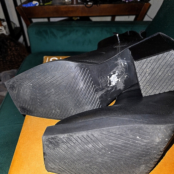 ASOS MENS All Black Leather Mid-Calf Boots Sleek Design - Picture 13 of 13